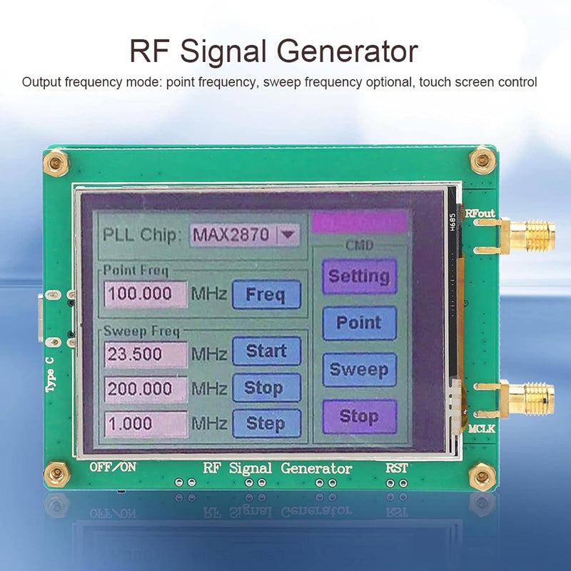 CHICIRIS RF Source Generator Module,MAX2870 23.5 6000M,Applied to Infrastructure, Test and Measurement, Satellite Communications, LAN CATV,Green - Image 5
